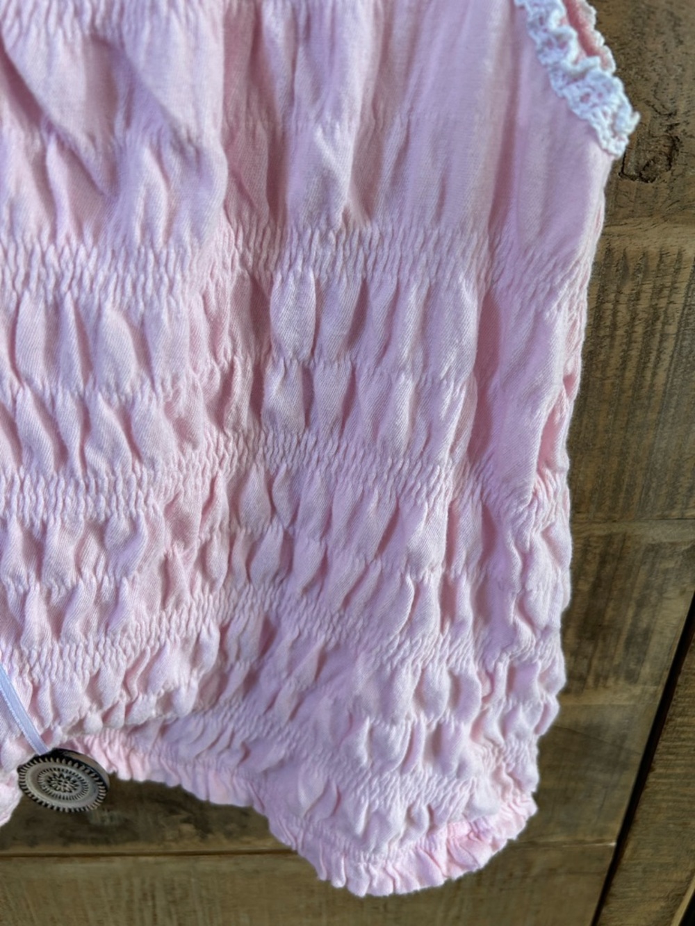 Vintage Vibes Denim and Blues Quilted Pink Camisole - Picture 7 of 11